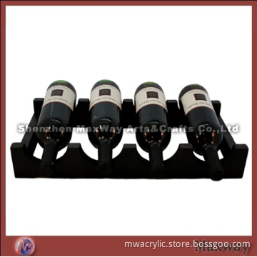 Black High Grade Skillful Acrylic/Perspex Wine Bottle Holder Stand